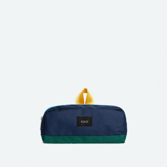 Clinton pencil case - green/navy