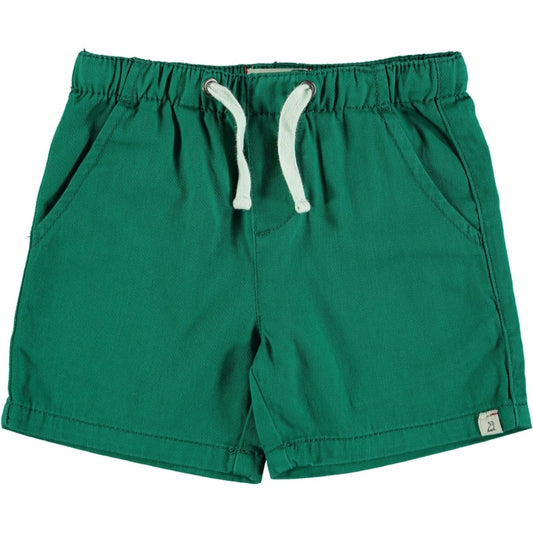 Green twill shorts